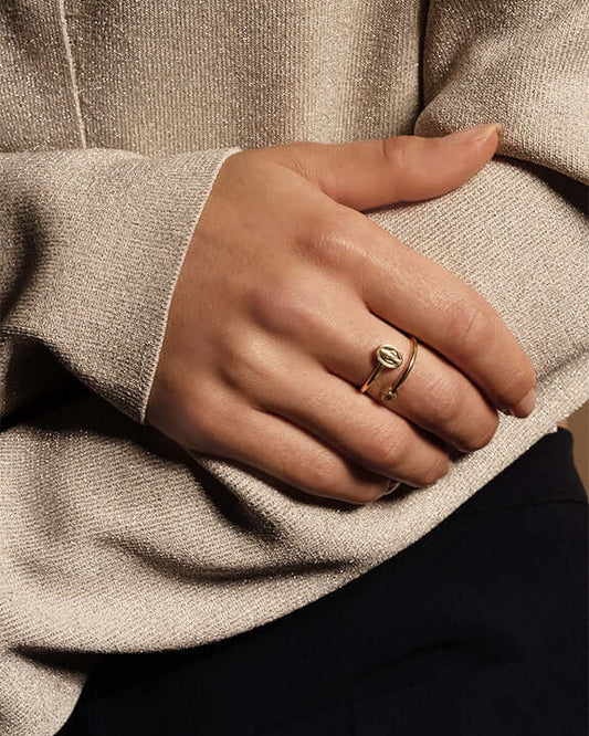 MIRACULOUS MEDAILLE MET ZIRKONIA DOT - RING - VERMEIL ZILVER
