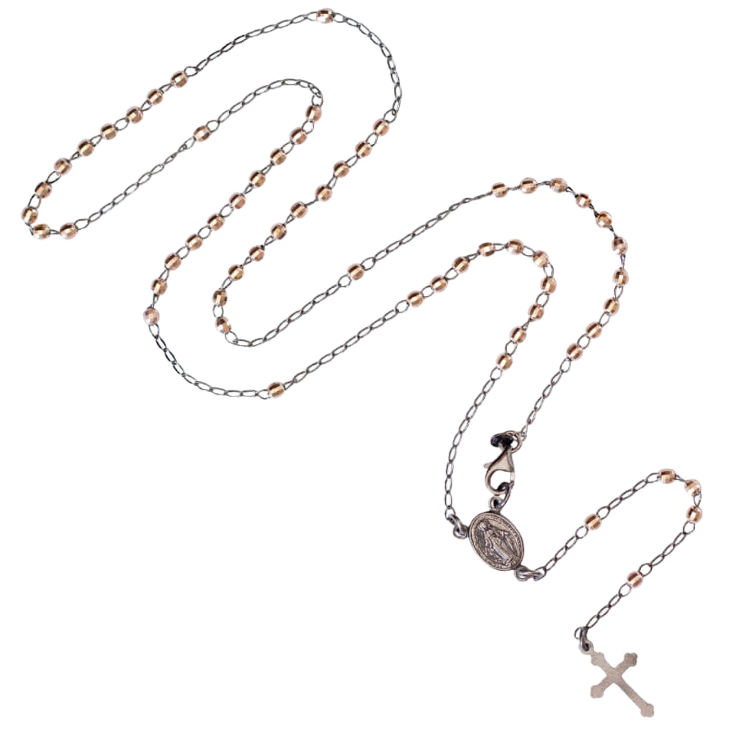 ROZENKRANS KETTING - BLACK ZILVER