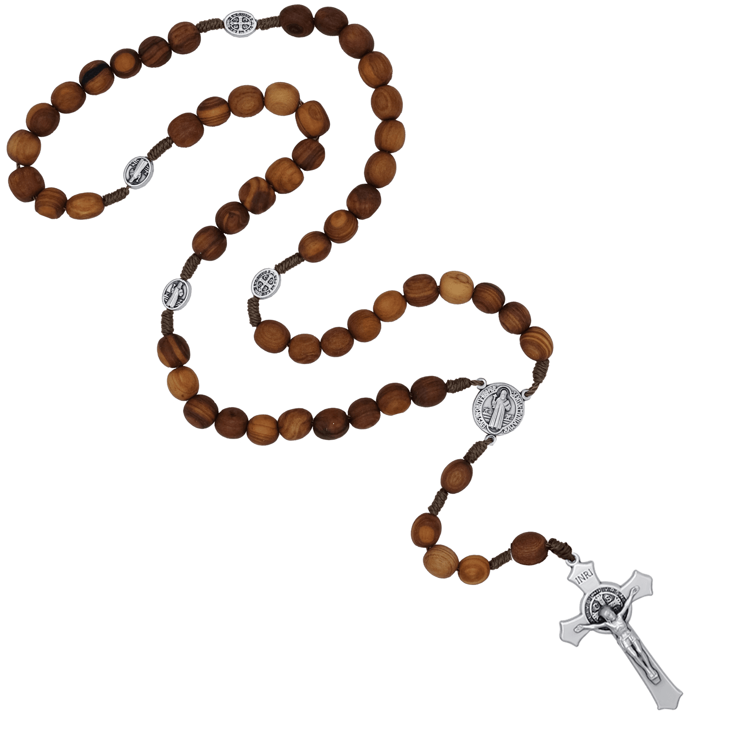 ST BENEDICT - ROZENKRANS - OLIVE WOOD EN ROPE