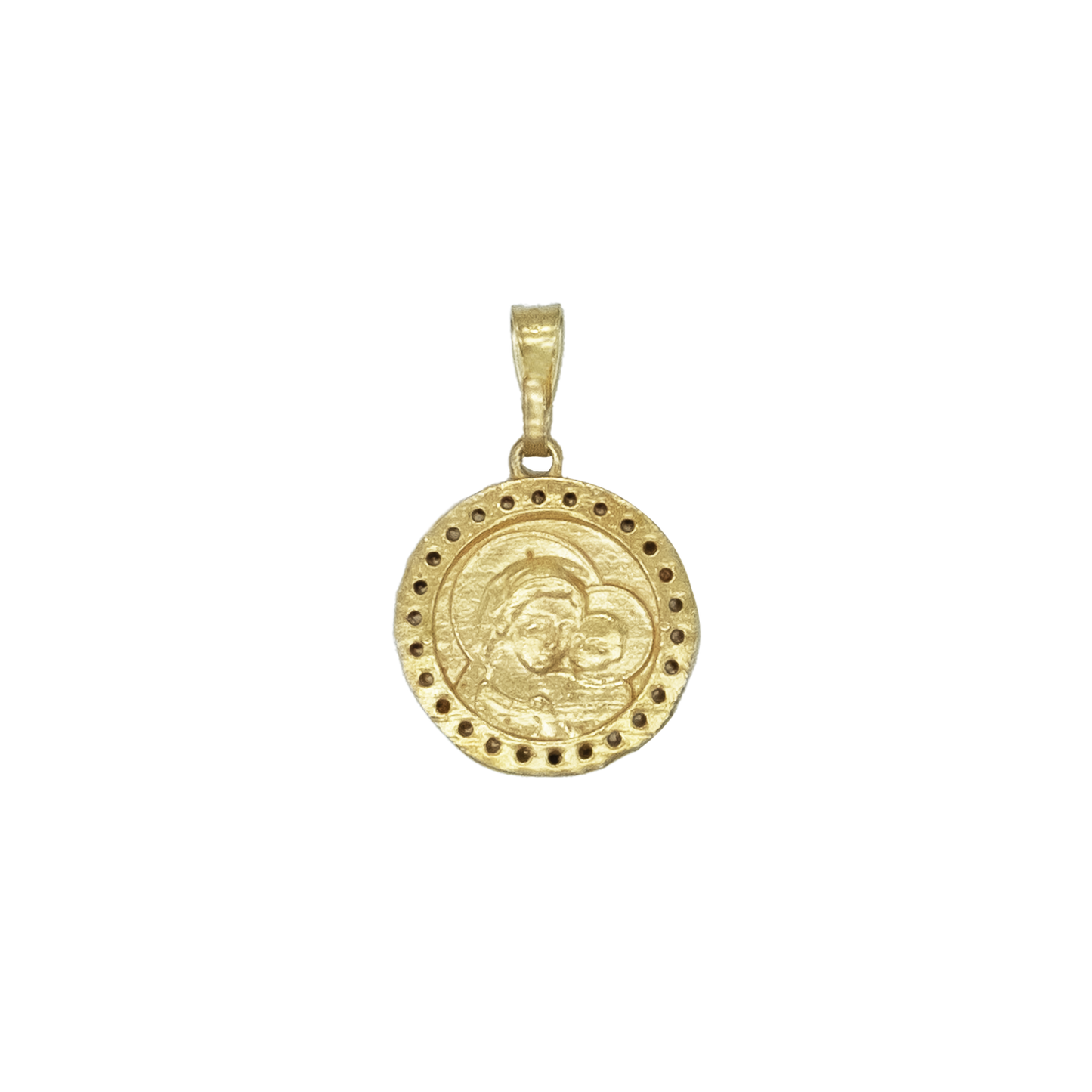 POPE LEO XIV - MEDAL - GOLDEN SILVER AND ZIRCONIA