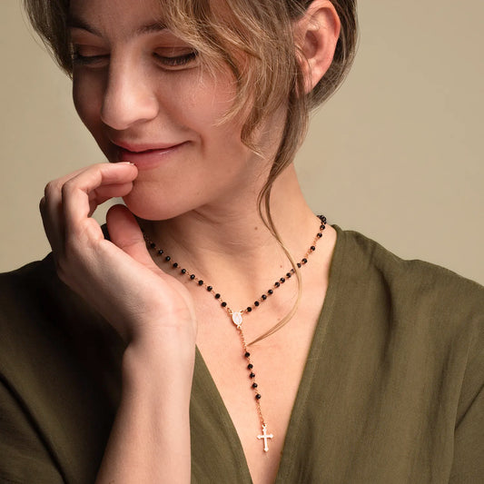 CRYSTAL ROZENKRANS KETTING - PINK ZILVER