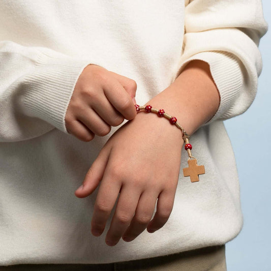 CHILDREN'S ROZENKRANS ARMBAND - WOOD - RED