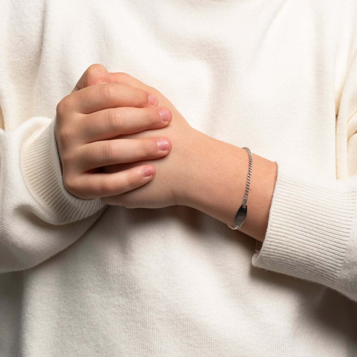 CUSTOMIZABLE ARMBAND VOOR KINDER - ZILVER