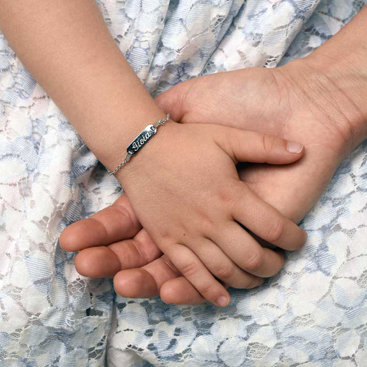CUSTOMIZABLE ARMBAND VOOR KINDER - ZILVER