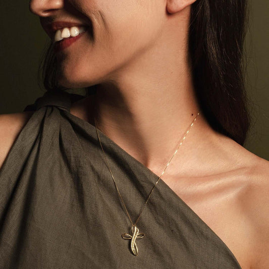 KRUIS KETTING - DIAMANTEN EN GOUD