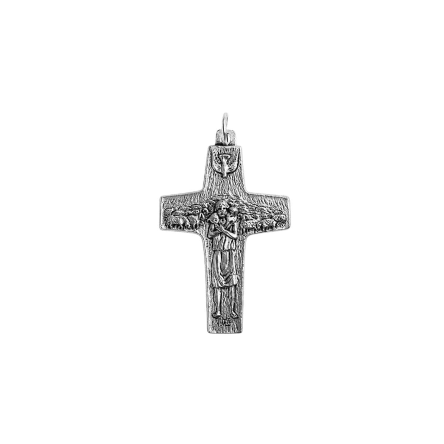 POPE FRANCIS - GOOD SHEPHERD CROSS - SILVER