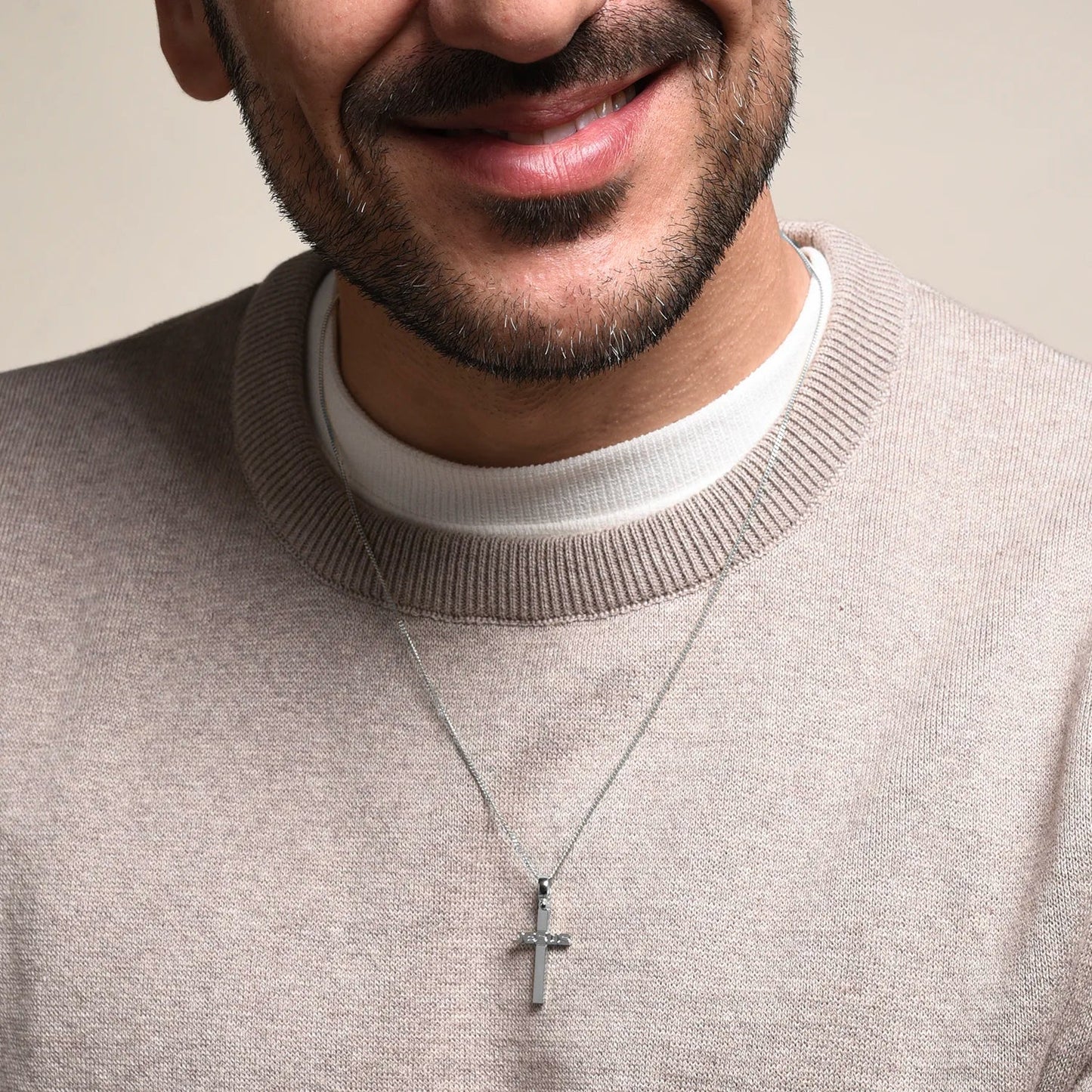 JESUS CROSS PENDANT - SILVER
