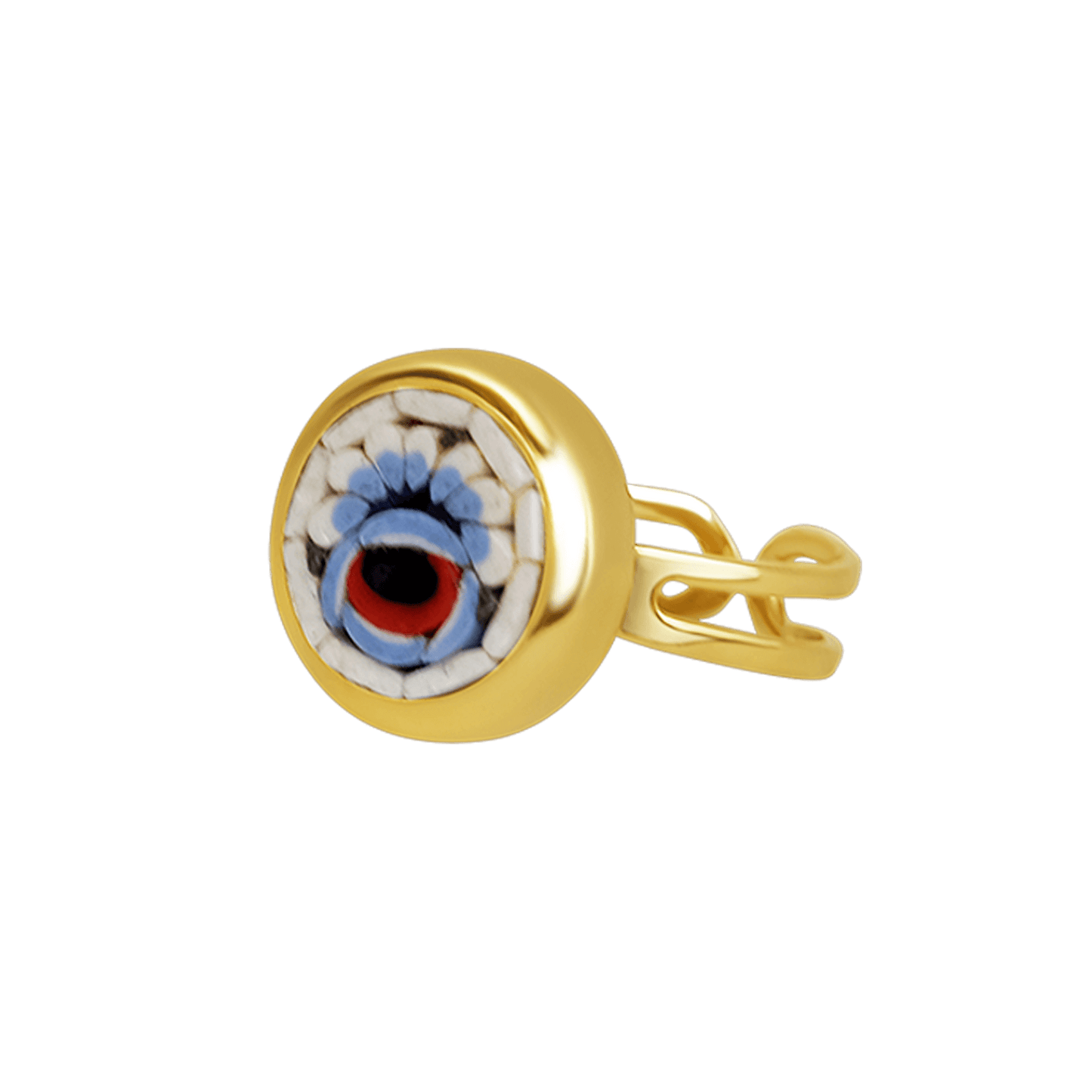 RING - MICROMOSAIC JEWELRY - GOLDEN METAL