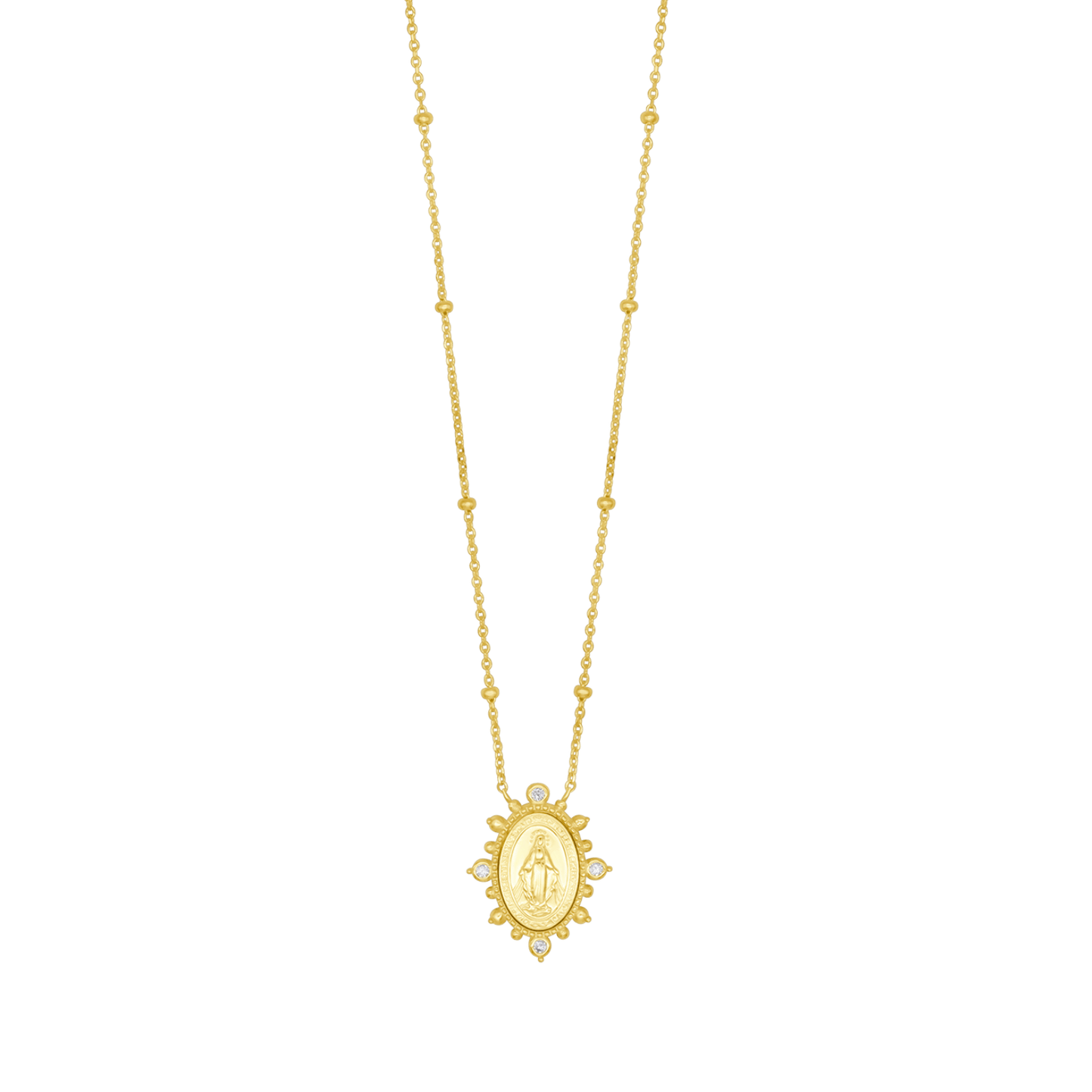 MIRACULOUS MEDAILLE KETTING - GOUDEN ZILVER