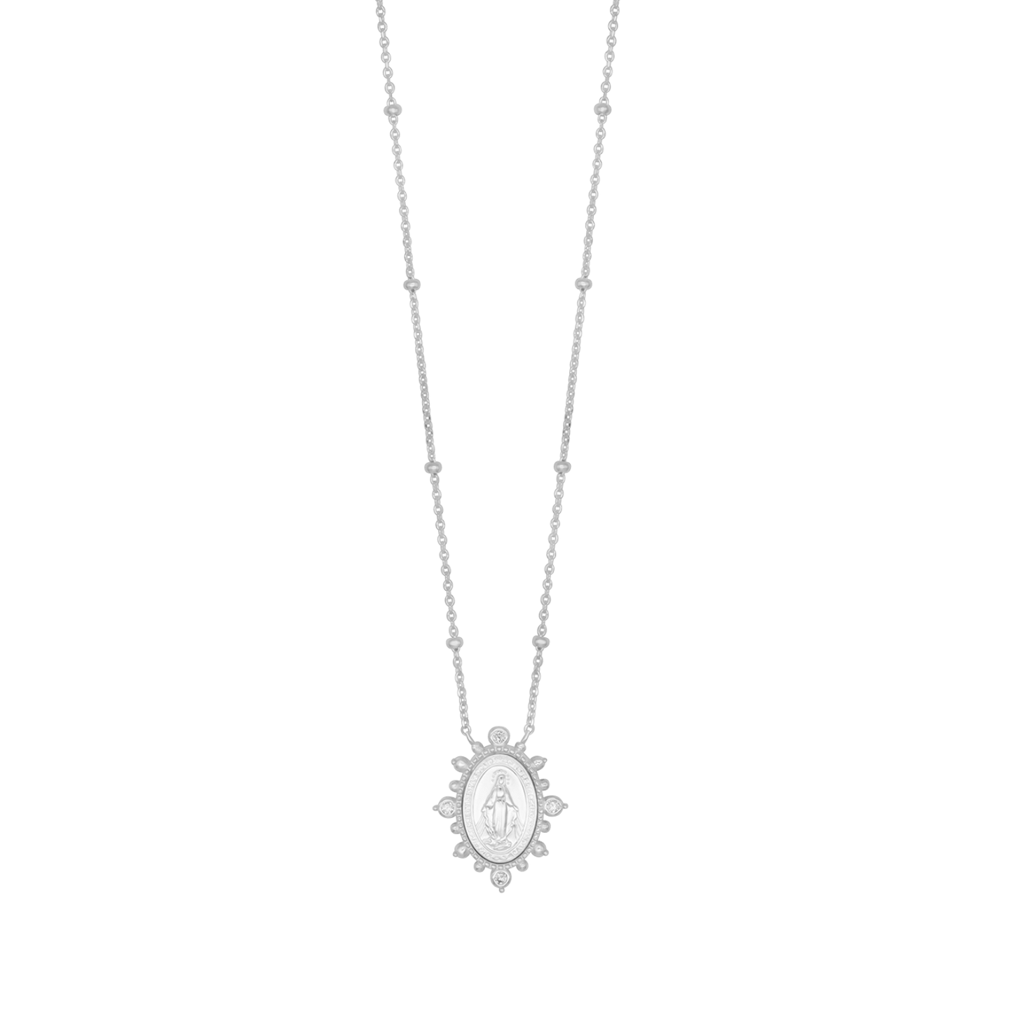MIRACULOUS MEDAILLE KETTING - ZILVER