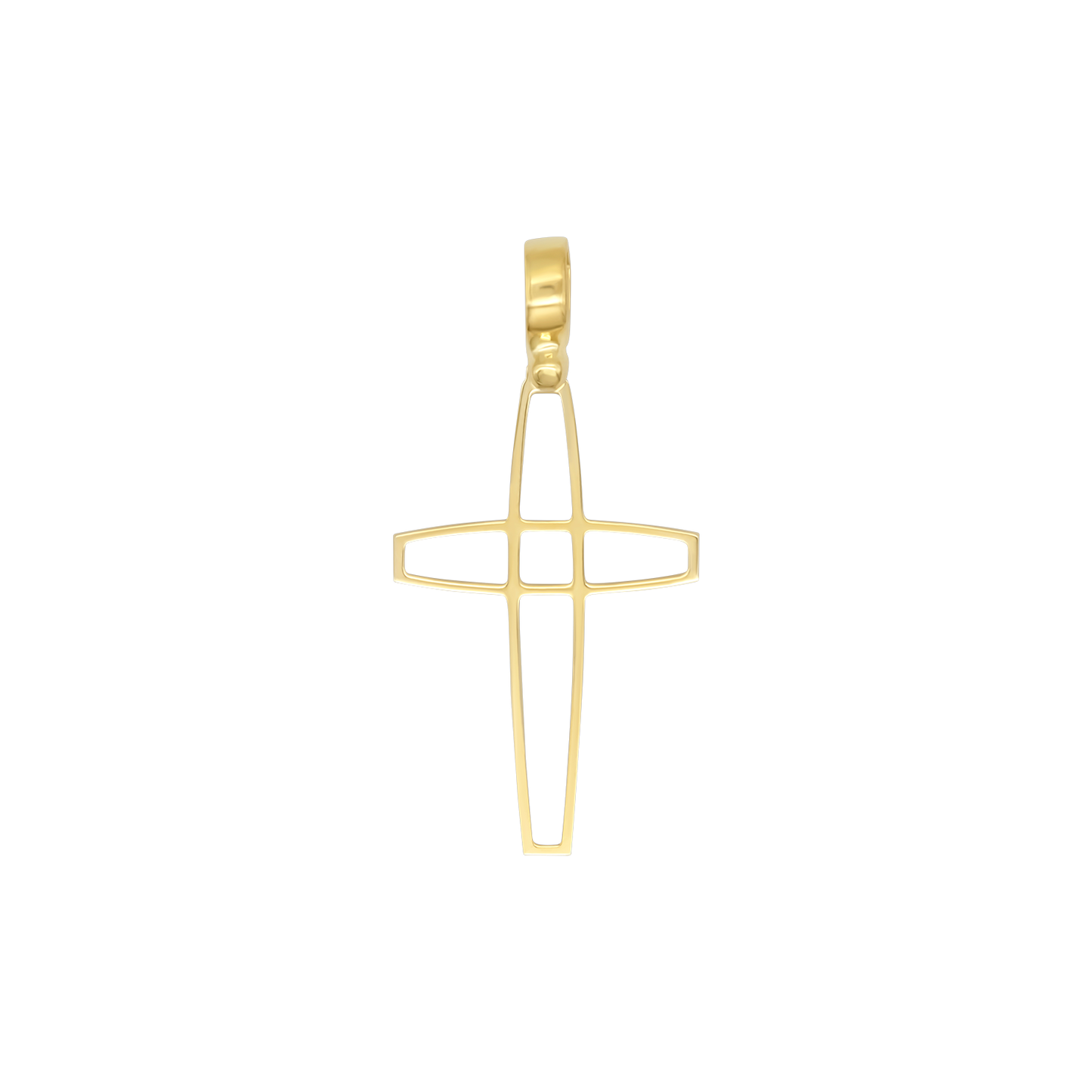 OPEN KRUIS HANGER - GOUDEN ZILVER