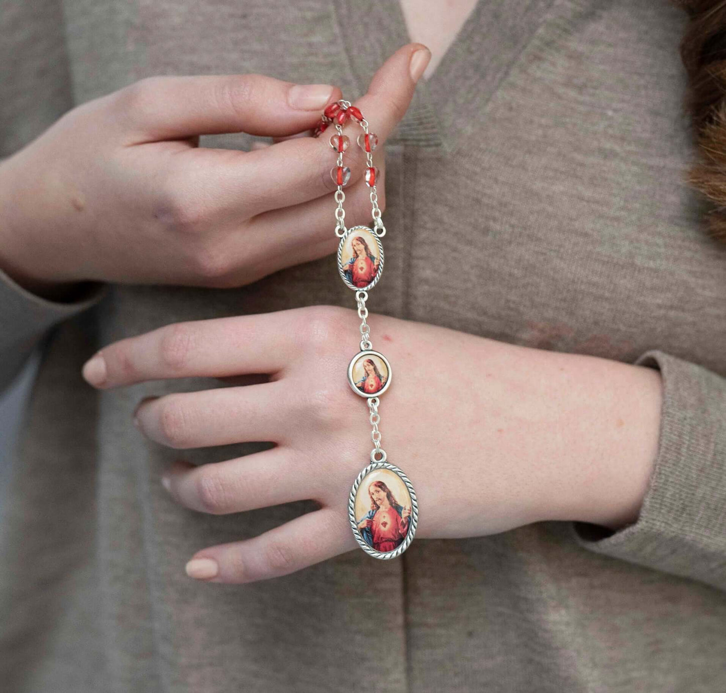SACRED HEART OF JESUS - CHAPLET - METAL
