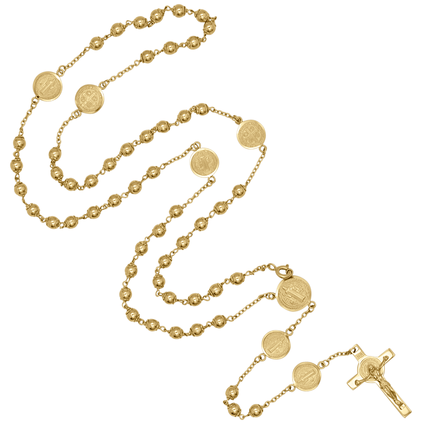 ST BENEDICT - ROSARY - GOLD