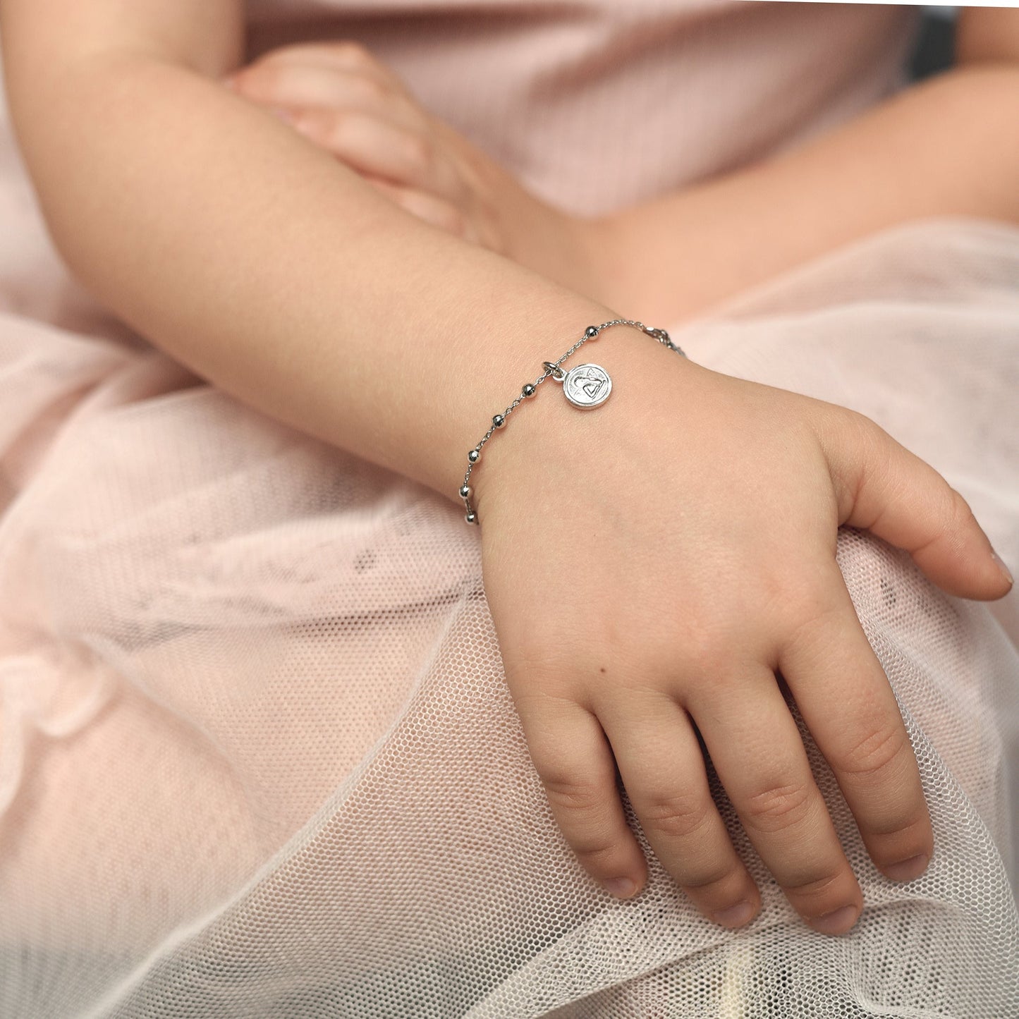 BABY ROZENKRANS ARMBAND - ZILVER
