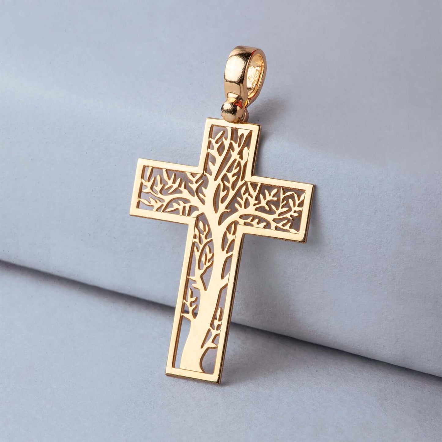 TREE OF LIFE KRUIS HANGER - VERMEIL ZILVER