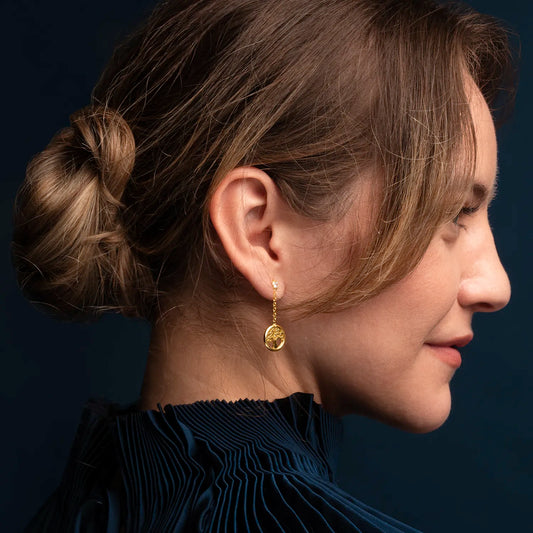 TREE OF LIFE - DANGLING EARRINGS - VERMEIL ZILVER