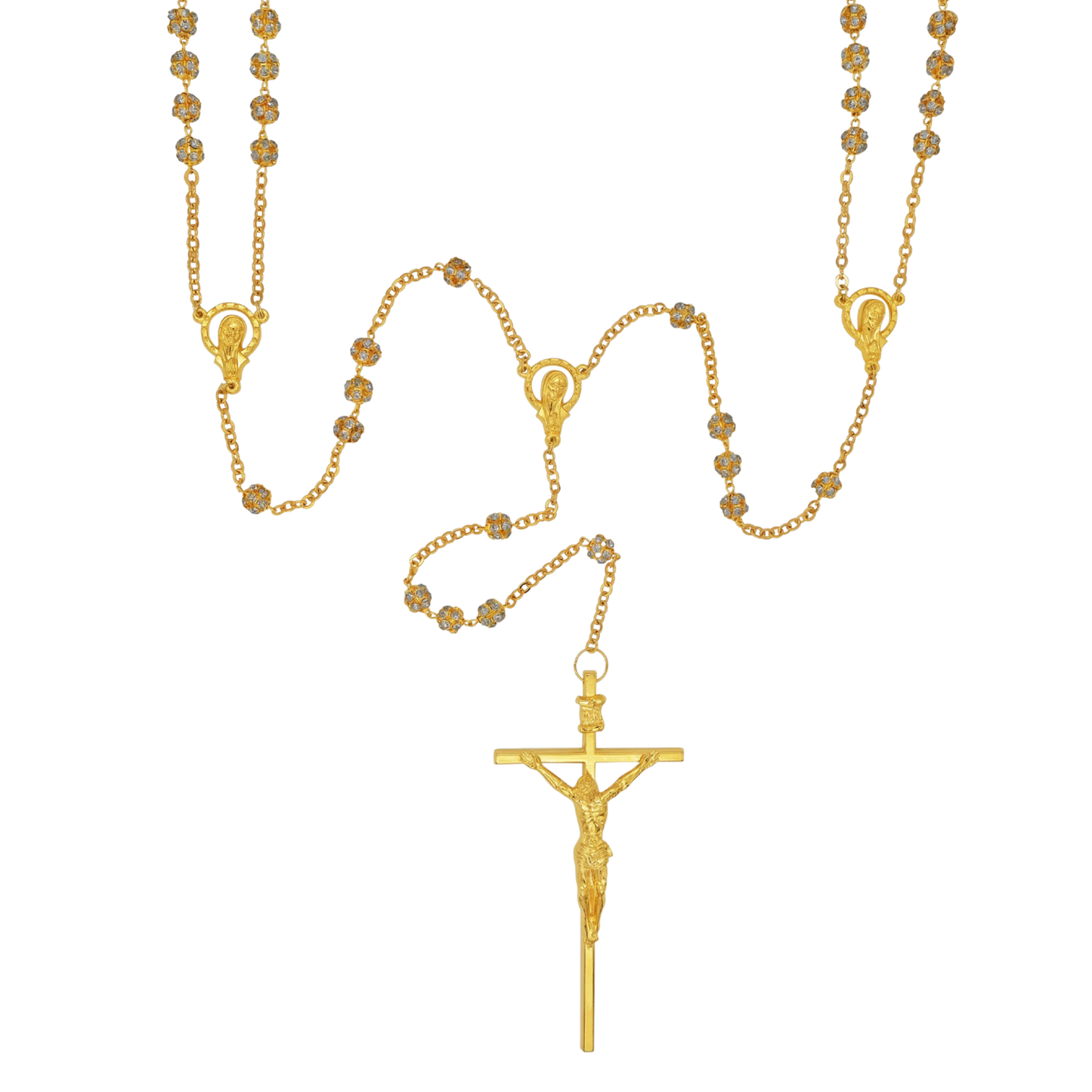 WEDDING LASSO ROSARY - GOLDEN METAL