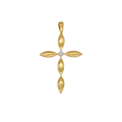 CROSS PENDANT - GOLD AND DIAMOND