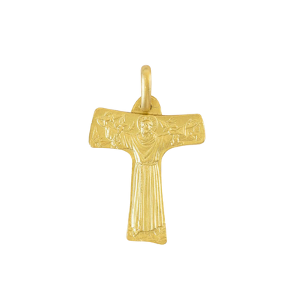 SAINT FRANCIS - TAU KRUIS - GOUD