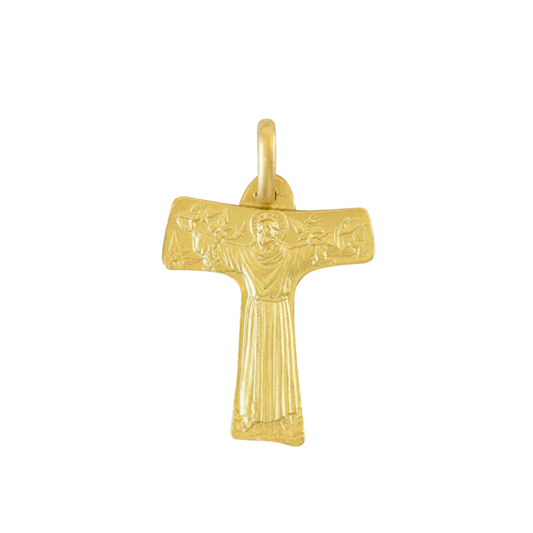 SAINT FRANCIS - TAU KRUIS - GOUD