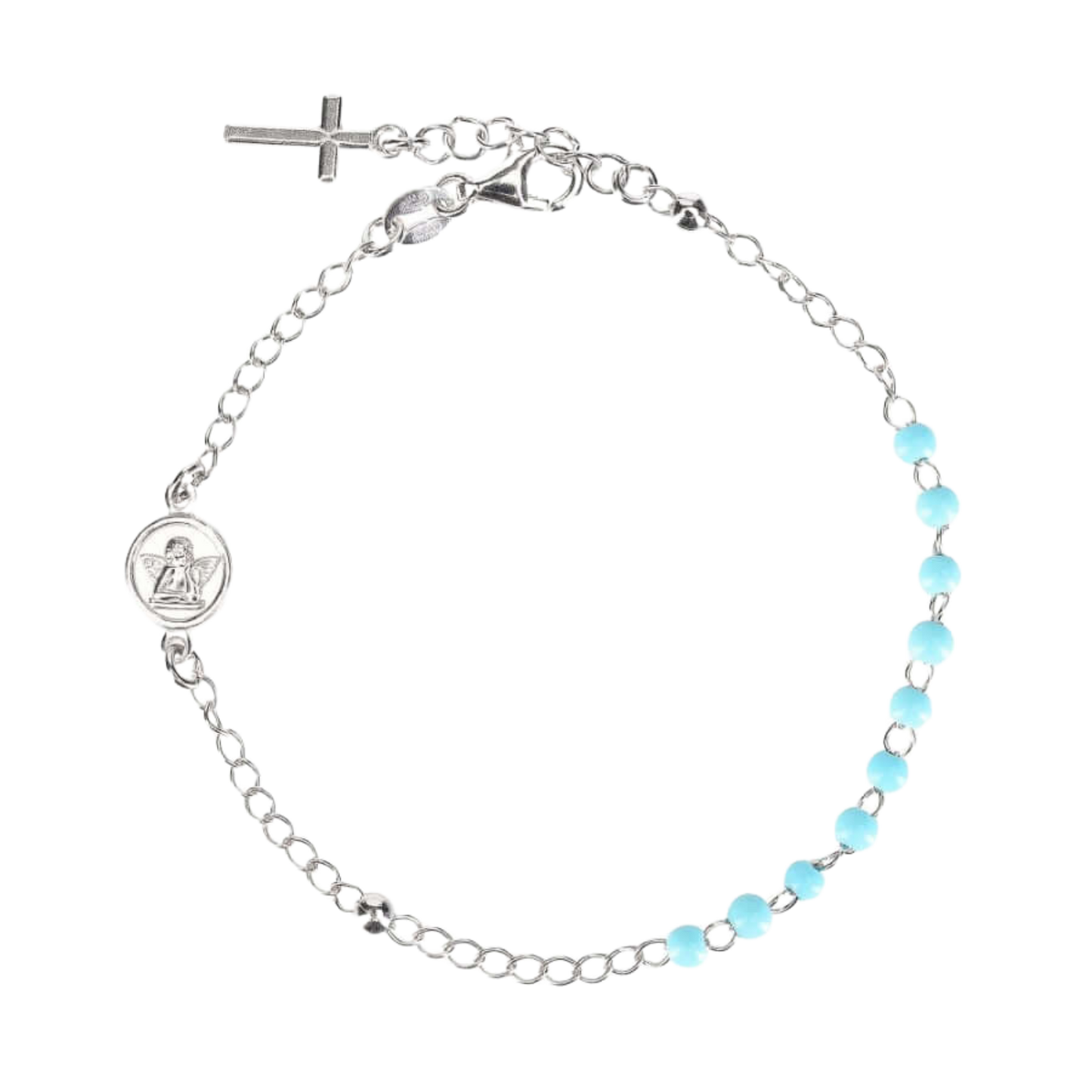 BABY ROZENKRANS ARMBAND - ZILVER - BLUE