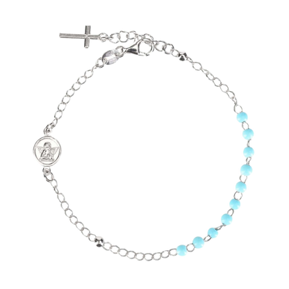 BABY ROZENKRANS ARMBAND - ZILVER - BLUE
