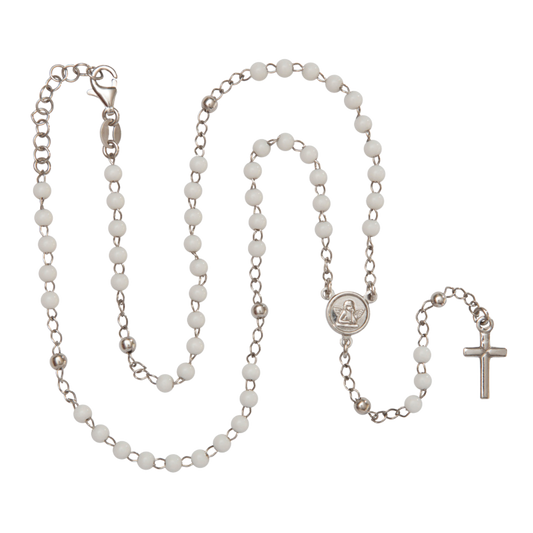 BABY ROZENKRANS KETTING - ZILVER