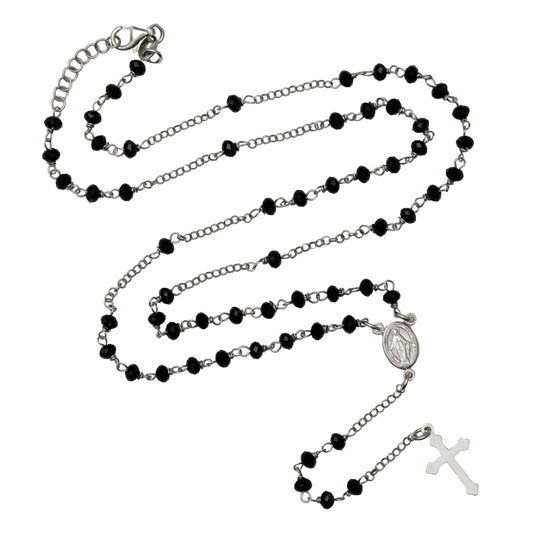 CRYSTAL ROZENKRANS KETTING - ZILVER