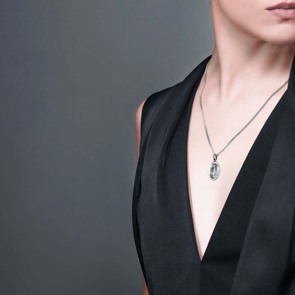 MIRACULOUS AND CHAIN - DIAMONDS - WHITE GOLD