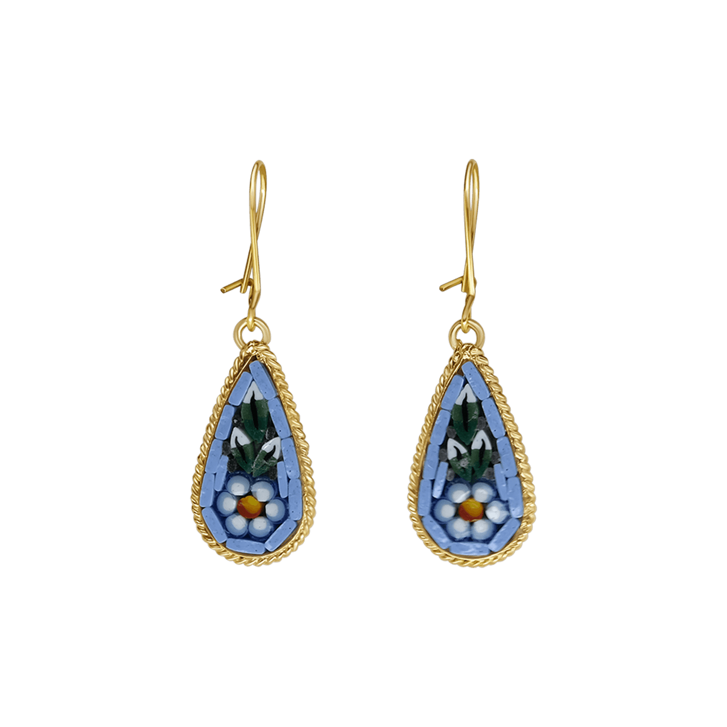 EARRINGS - MICROMOSAIC JEWELRY - GOUDEN METAAL