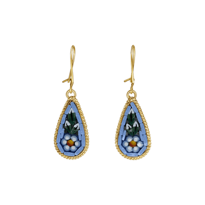 EARRINGS - MICROMOSAIC JEWELRY - GOUDEN METAAL