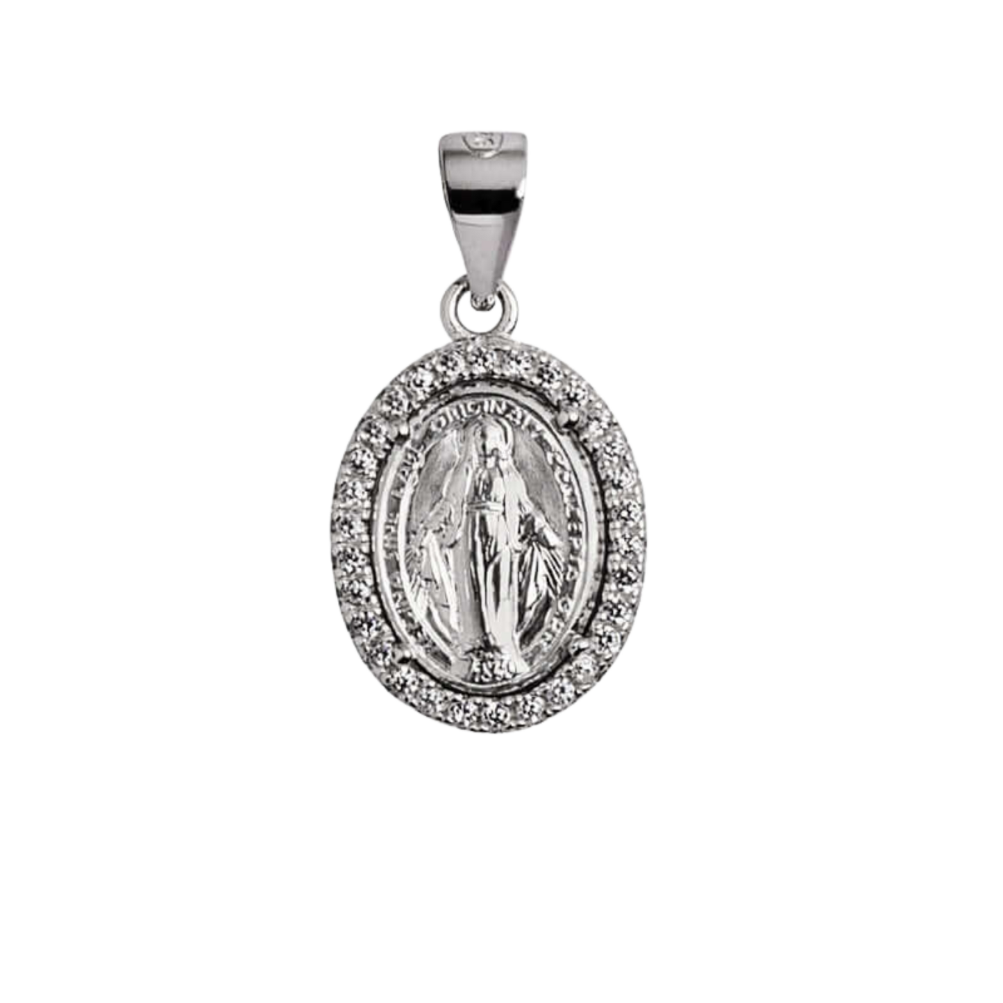 MIRACULOUS - ZIRCONIA MEDAL - WHITE GOLD