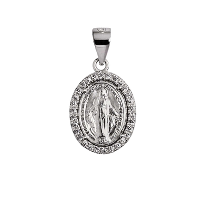 MIRACULOUS - ZIRCONIA MEDAL - WHITE GOLD