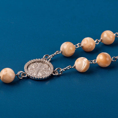 NATURAL MOTHER OF PEARL ROZENKRANS - ZILVER