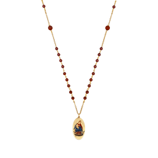 OUR LADY OF POMPEII - BEADED NECKLACE