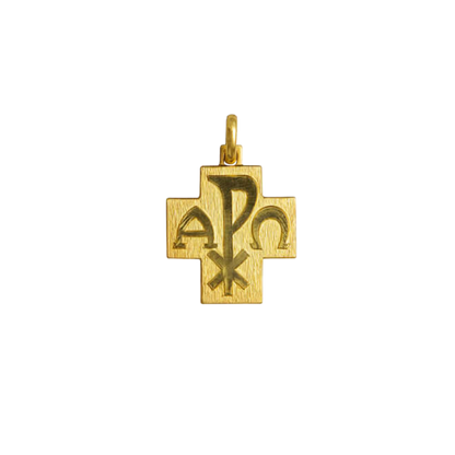 PEACE - CROSS PENDANT - VERMEIL SILVER