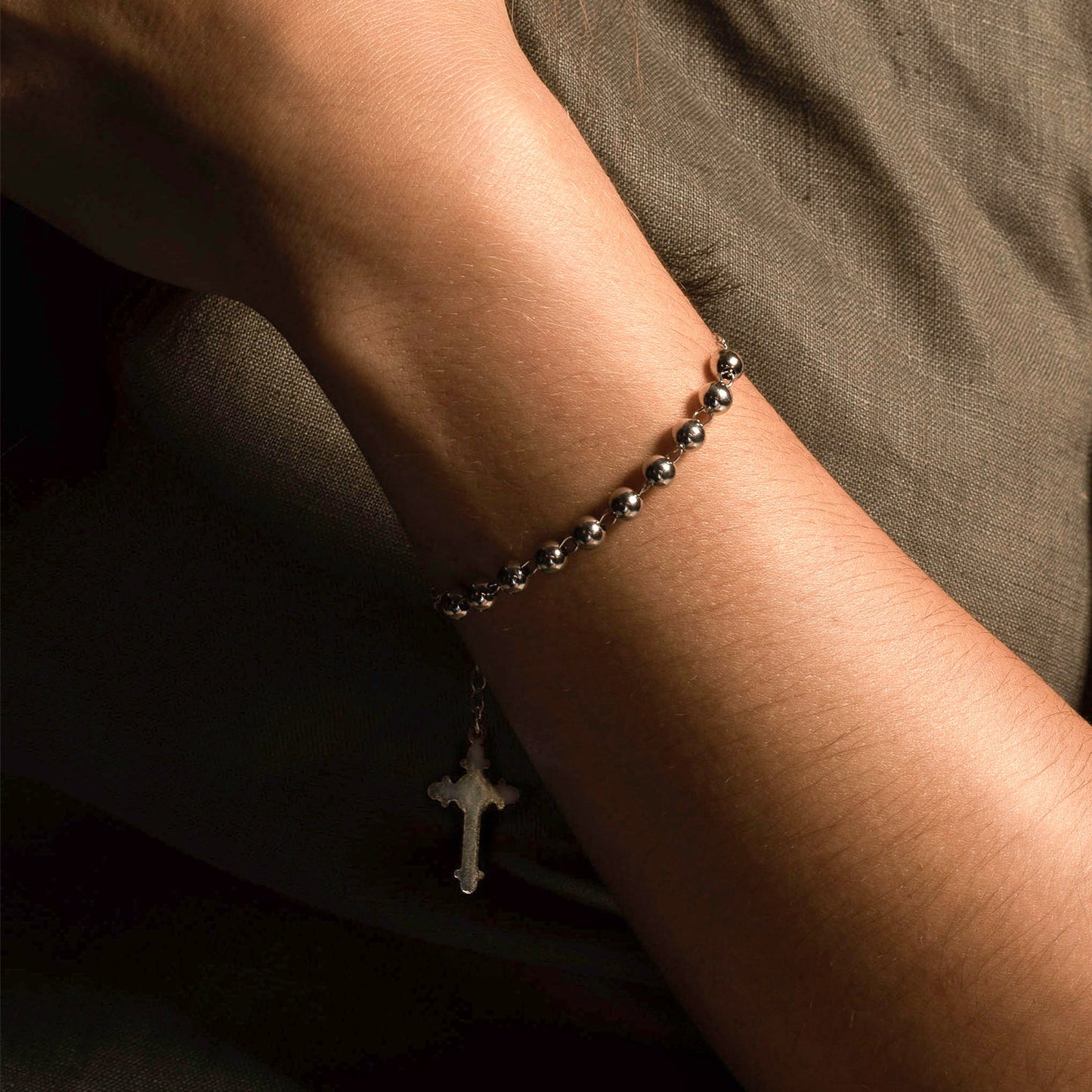 ROSARY BRACELET - SILVER