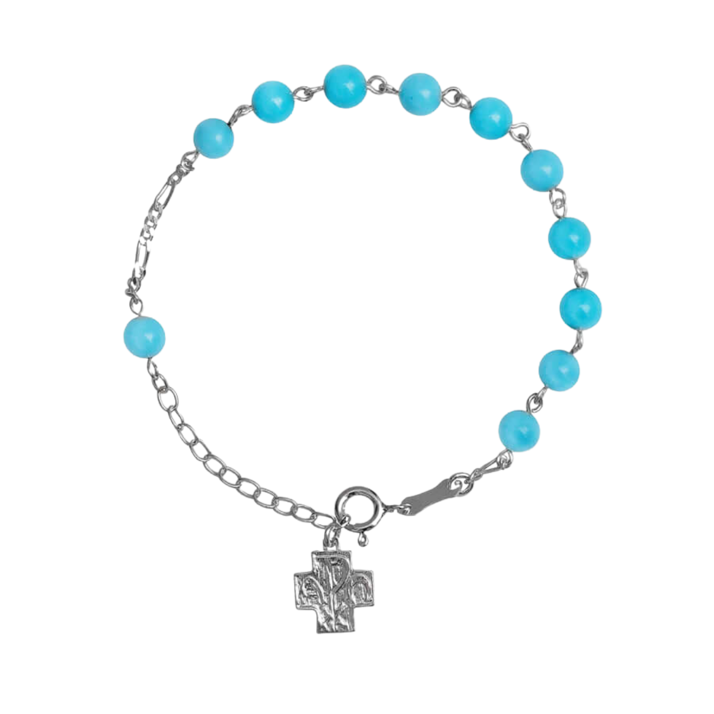 ROSARY BRACELET TURQUOISE - SILVER