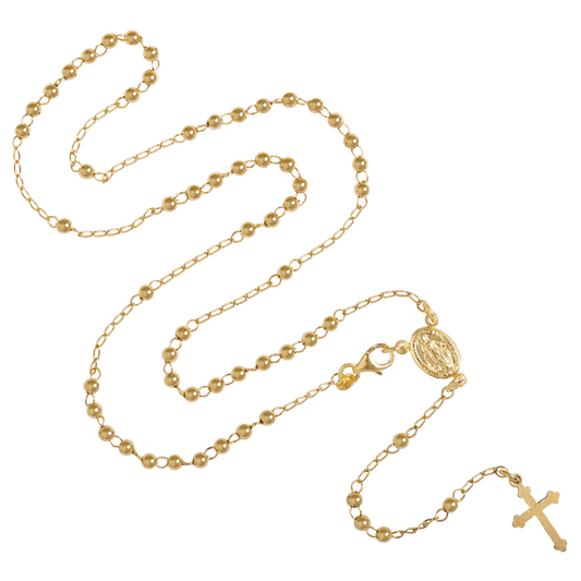 ROSARY NECKLACE - VERMEIL SILVER