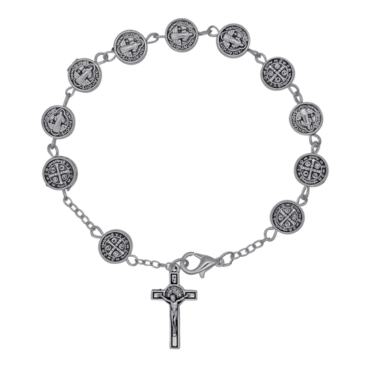 ST BENEDICT - ROZENKRANS ARMBAND - METAAL