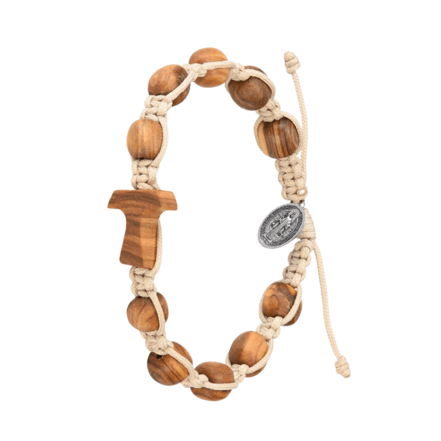 TAU CROSS BRACELET - OLIVE WOOD