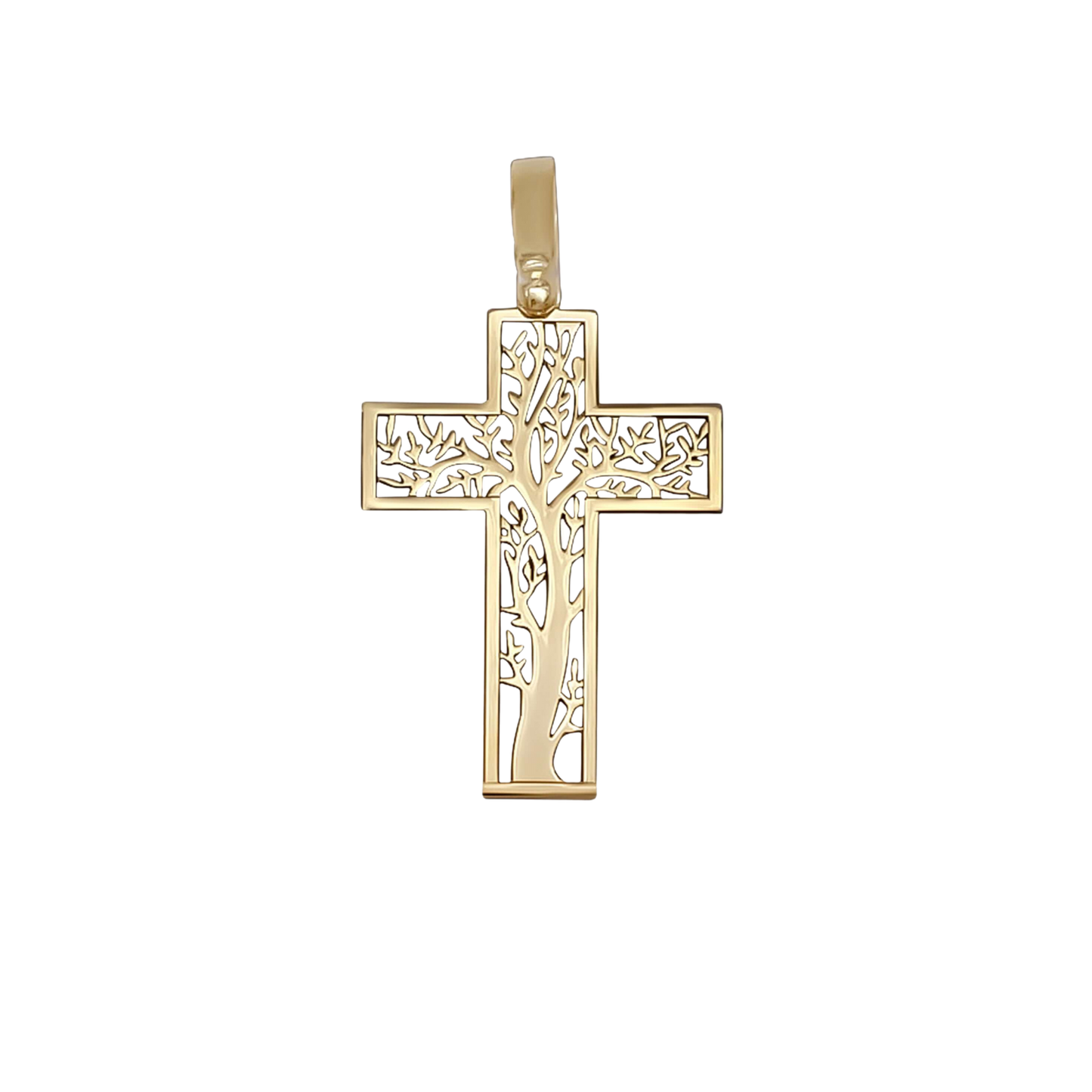 TREE OF LIFE KRUIS HANGER - VERMEIL ZILVER