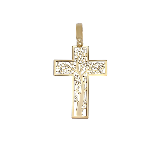 TREE OF LIFE KRUIS HANGER - VERMEIL ZILVER