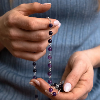 AMETHYST KRALEN ROZENKRANS - ZILVER