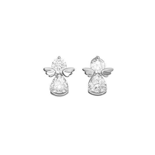 ANGELS EARRINGS - ZILVER EN ZIRKONIA
