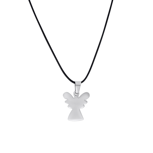 ANGEL NECKLACE - RUBBER CORD AND STEEL