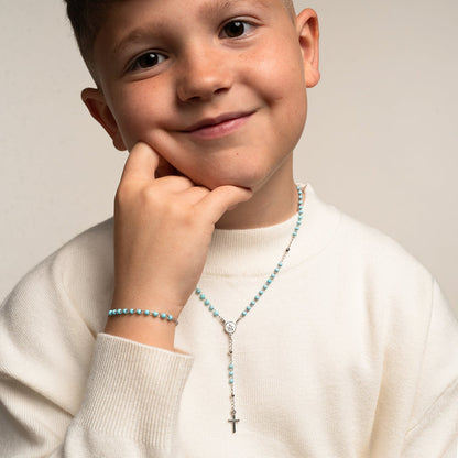 BABY BOY ROZENKRANS KETTING - ZILVER