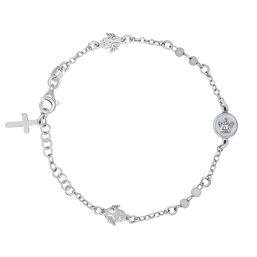 BABY CHRISTIAN ARMBAND - ZILVER