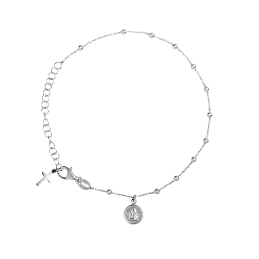 BABY ROZENKRANS ARMBAND - ZILVER
