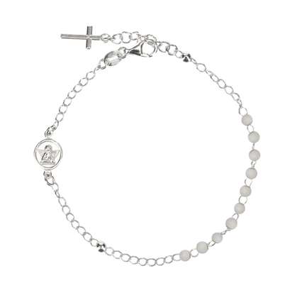 BABY ROZENKRANS ARMBAND - ZILVER - WHITE